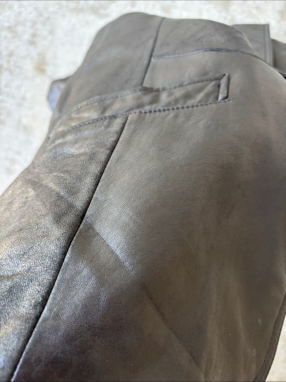 Ricardo Vintage Black Leather Women's Blazer Jacket - Single-Button - Picture 12 of 16